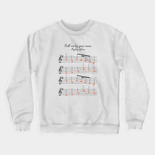 Call me by your name mystery of love peaches song fan art Crewneck Sweatshirt